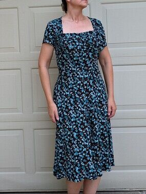 ISABEL DE PEDRO 1940's style silk dress M